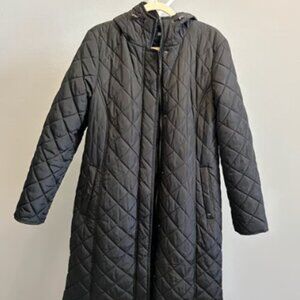 DKNY Long Quilted Puffer Coat
